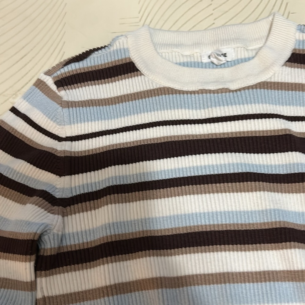 Garage Ribbed Knit Top in Cream - Picture 3 of 5